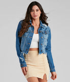 Daring Beauty Cropped Denim Jacket