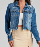 Daring Beauty Cropped Denim Jacket