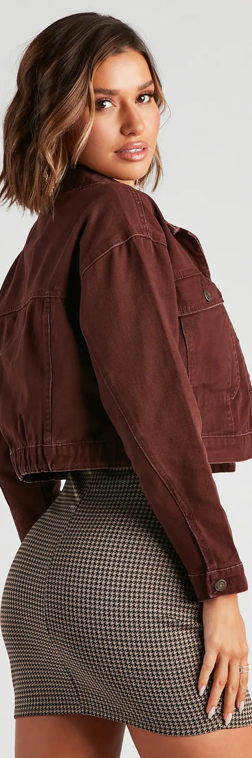 Here To Help Trucker Denim Jacket