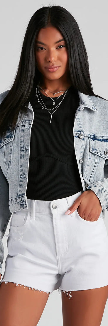 Pit Stop Acid Wash Denim Jacket