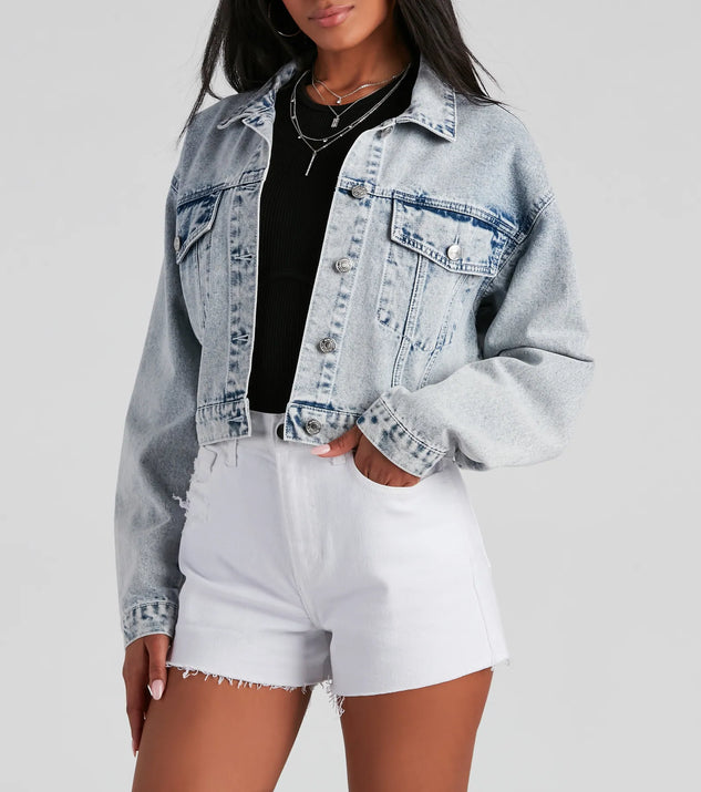Pit Stop Acid Wash Denim Jacket | Windsor