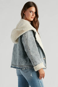 All The Feels Faux Fur Lined Denim Jacket | Windsor
