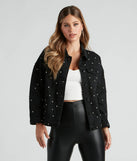 Bling Calling Rhinestone Denim Jacket