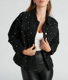Bling Calling Rhinestone Denim Jacket