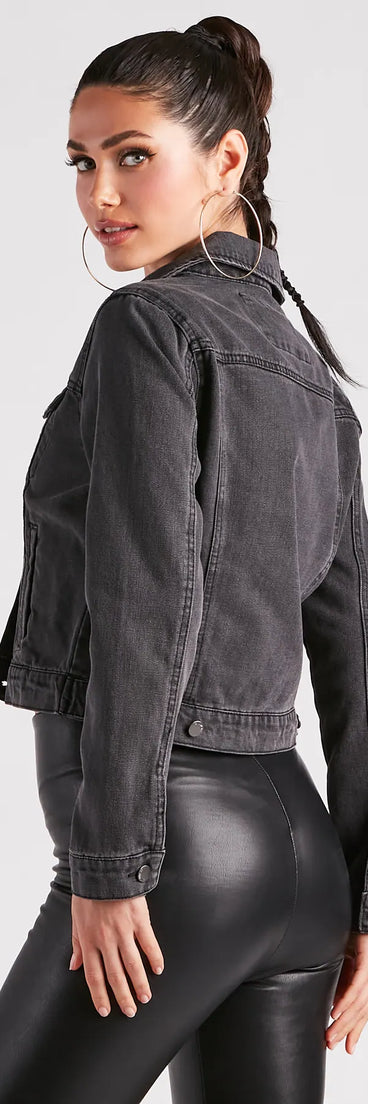 Casual Everyday Slay Denim Trucker Jacket