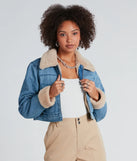 Keep It Cozy Faux Fur-Lined Denim Jacket