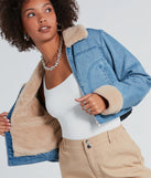 Keep It Cozy Faux Fur-Lined Denim Jacket