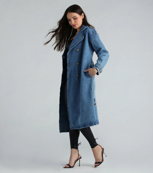 Casual Chic Slay Denim Trench Coat | Windsor