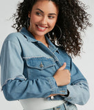 Trendsetter Denim Patchwork Cropped Jean Jacket