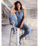 Feeling Flirty Sequin Glitter Denim Vest