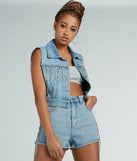 The Country Glamour Rhinestone Fringe Denim Vest has a sleek denim wash and the latest accents for a layer that instantly elevates your look.