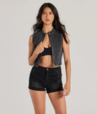 
Upgrade your style game for 2025 with the Ride All Day Moto Denim Vest in black, perfect for any fashion-forward wardrobe.