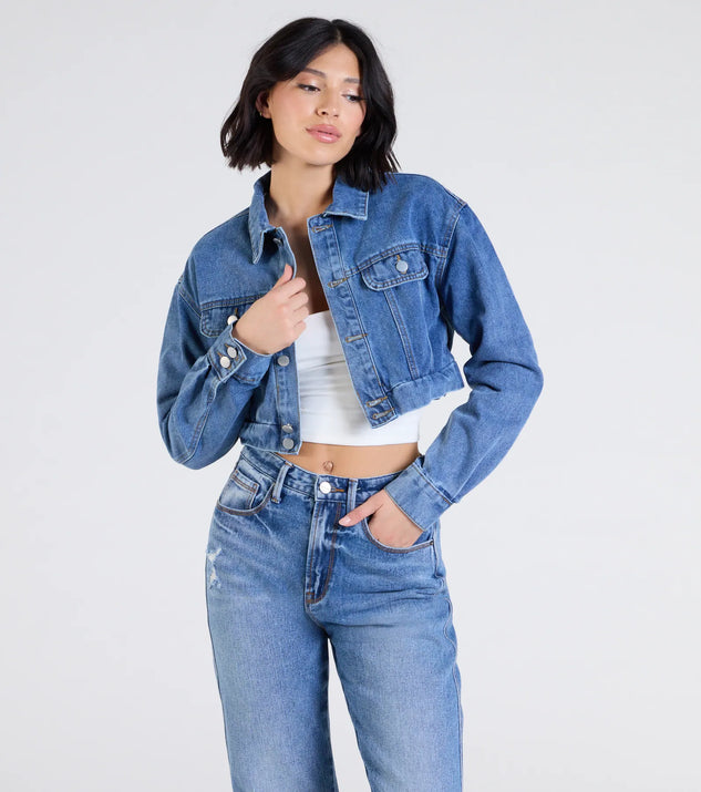 Jacket Outfit Diy Cropped Jean Jacket Casually Elevated Cropped
