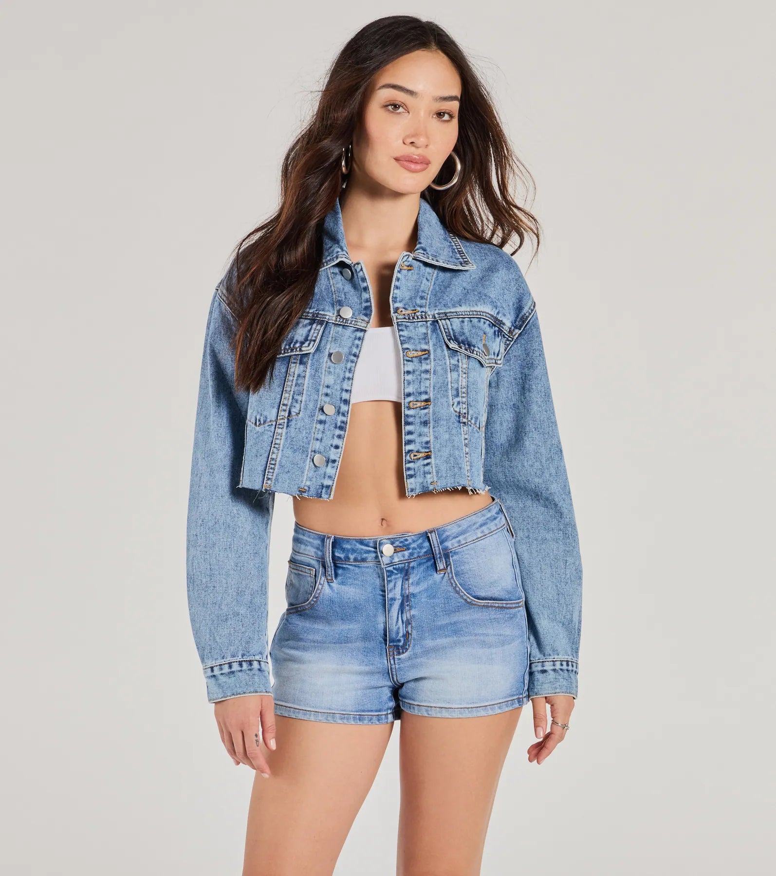 Keep Groovin' Crop Denim Jacket | Windsor