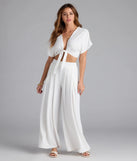 Weekend Vibes Tie-Front Crop Top