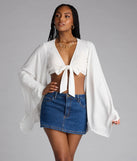Meet For Golden Hour Tie-Front Top