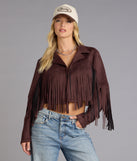 Trailblazer Faux Suede Fringe Jacket