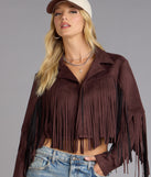 Trailblazer Faux Suede Fringe Jacket