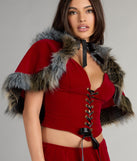 Little Red Velvet Hooded Cape