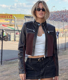 Speed Dial Faux Leather Motocross Jacket