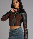 Speed Dial Faux Leather Motocross Jacket