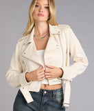 Cool Factor Faux Suede Moto Jacket