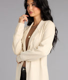 City Sleek Faux Suede Trench Coat