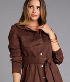 Autumn Luxe Faux Suede Trench Jacket