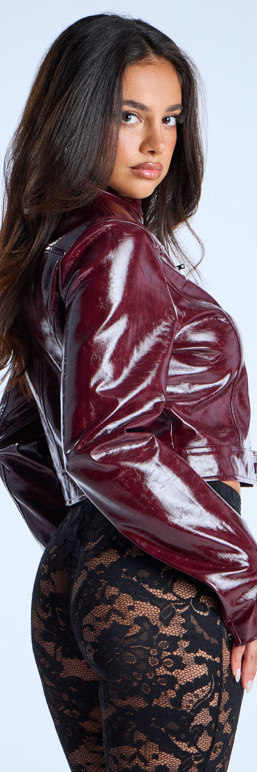 This piece brings trend-right energy to the Edge Factor Moto Crop Jacket, perfect for fall outfits that stand out.