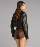 Edge Theory Faux Leather Moto Jacket