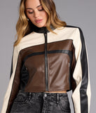 Life In The Fast Lane Crop Moto Jacket