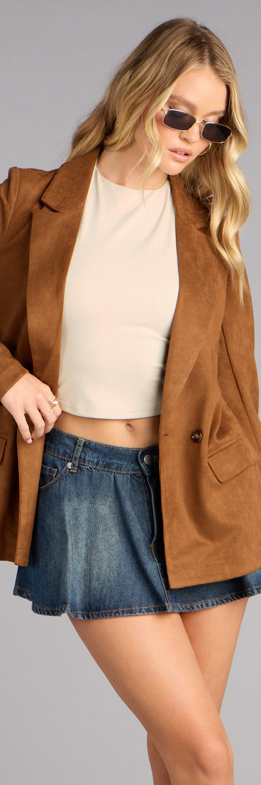 Luxe Edit Faux Suede Blazer