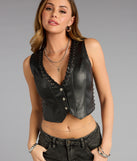 Cute Rebel Lace-Up Stitch Vest