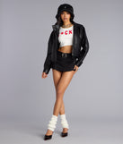 Urban Icon Cropped Bomber Jacket