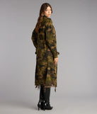 Street Command Camouflage Trench Coat