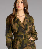 Street Command Camouflage Trench Coat