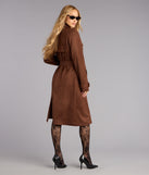 Suede Moment Belted Trench Coat