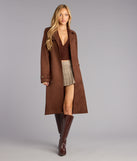 Suede Moment Belted Trench Coat