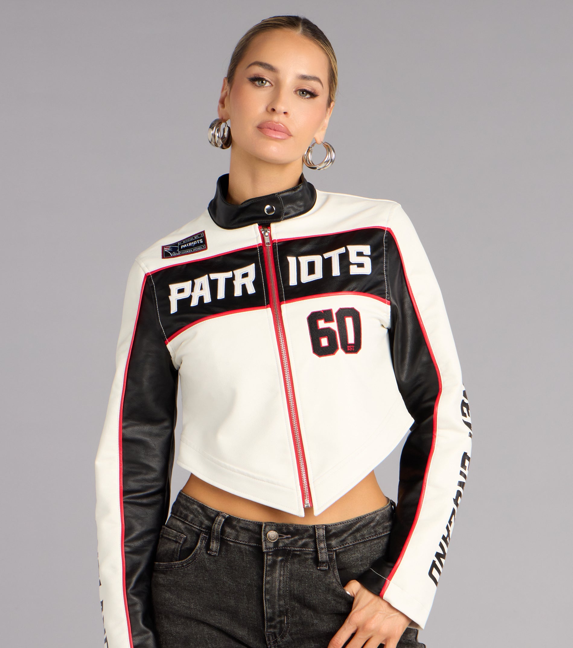 Ultra Game NFL New England Patriots Moto Jacket | Windsor