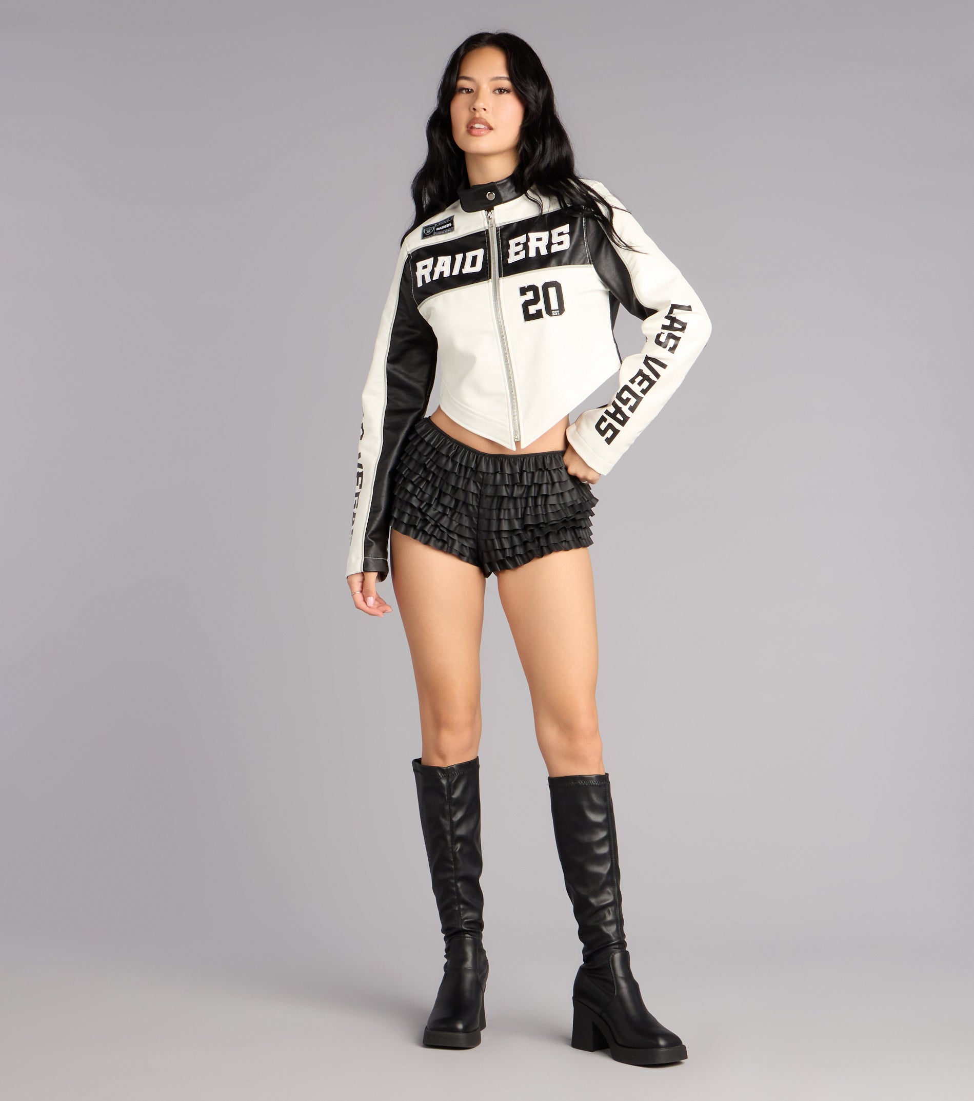 Ultra Game NFL Las Vegas Raiders Moto Jacket | Windsor