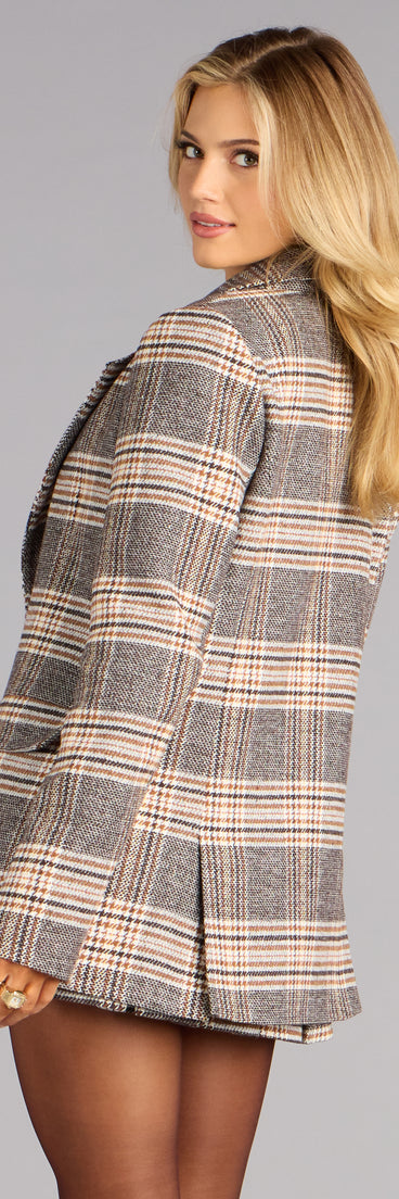 Polished Edit Plaid Blazer