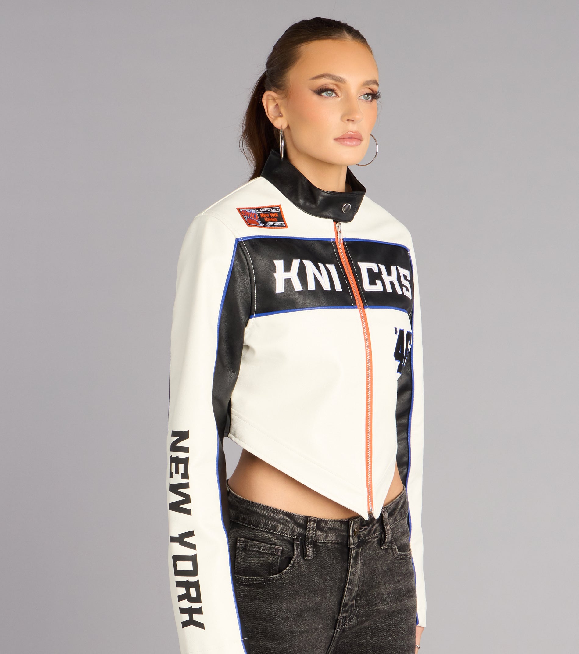 Ultra Game NBA Knicks Moto Jacket | Windsor