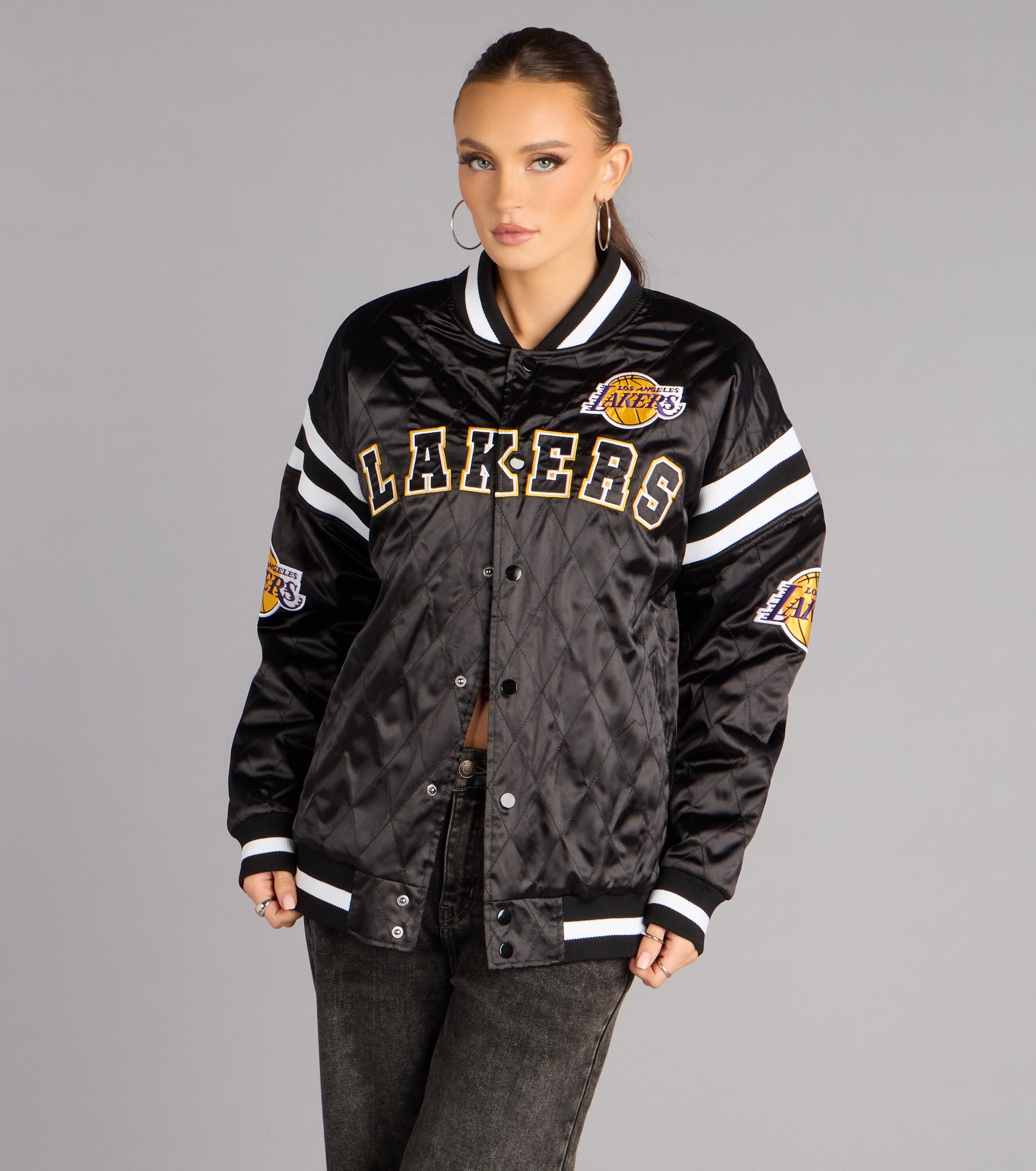 NBA レイカーズ スタジャン ULTRA GAME Lakers ジャケット Ultra Game NBA Lakers Quilted Bomber Jacket | Windsor