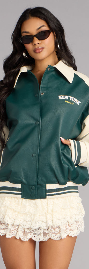 Play It Cool Varsity Bomber Jacket