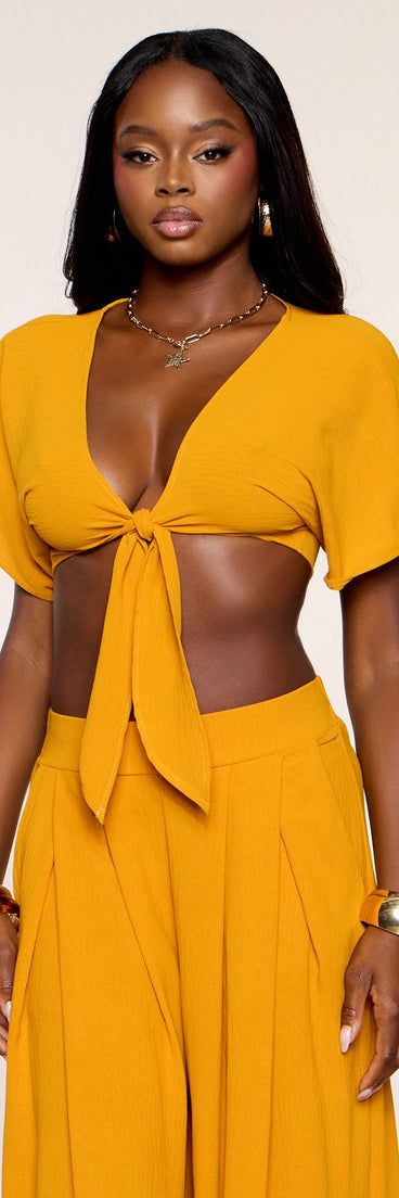 Breezy And Bold Tie-Front Top