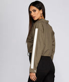 Cropped Cargo Utility Jacket