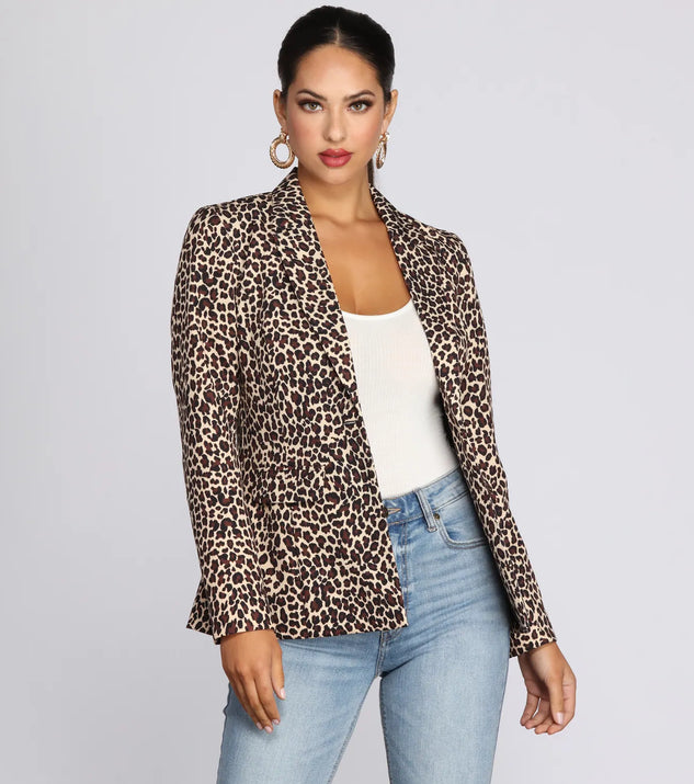 Leopard Print Blazer