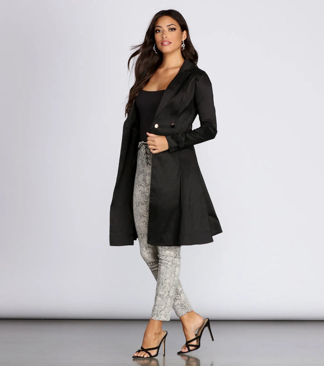 Taffeta Trench Coat Dress