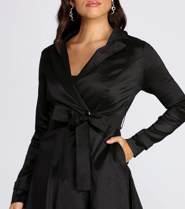 Taffeta Trench Coat Dress | Windsor Taffeta Trench Coat Dress | Windsor