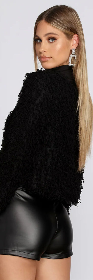 Little Miss Cozy Shaggy Cardigan